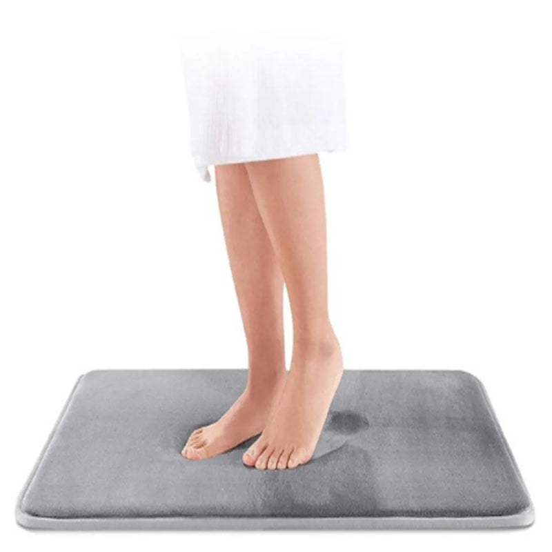 Non-Slip Absorbent Velvet Bathroom Floor Mat