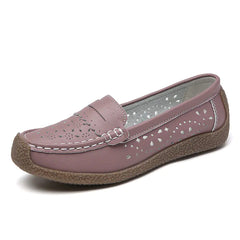 Comfortable Leather Slip-On Shoes for Women (Plus Size)