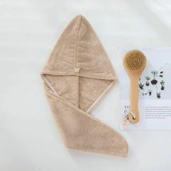 Quick-Drying Microfiber Hair Towel Cap for Women