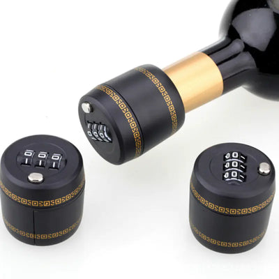 3-Digit Plastic Wine Bottle Lock with Sealing Cap