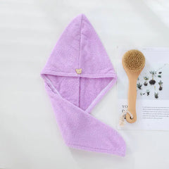 Quick-Drying Microfiber Hair Towel Cap for Women