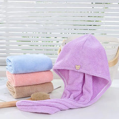 Quick-Drying Microfiber Hair Towel Cap for Women