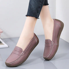 Comfortable Leather Slip-On Shoes for Women (Plus Size)