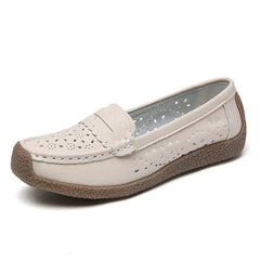 Comfortable Leather Slip-On Shoes for Women (Plus Size)
