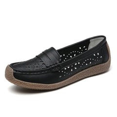 Comfortable Leather Slip-On Shoes for Women (Plus Size)