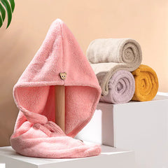 Quick-Drying Microfiber Hair Towel Cap for Women